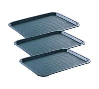 HENDI Plateau de Service, Moyen, rectangulaire, Multi-Usage, résistant jusqu'à 80°C, Plateau Fast Food, pour Servir Nourriture et Boissons, Restauration Rapide, 305x415x(H) 20mm, Vert, polypropylène