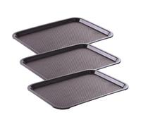 HENDI Plateau de Service, Moyen, rectangulaire, Multi-Usage, résistant jusqu'à 80°C, Plateau Fast Food, pour Servir Nourriture et Boissons, Restauration Rapide, 305x415x(H) 20mm, Brun, polypropylène