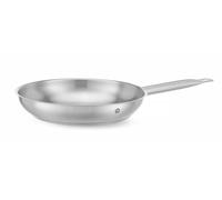 HENDI Poêle à Frire sans Couvercle, 2,7L, Fond Sandwich à Induction, Compatible Gaz, Électrique, Céramique, Induction et Lave-Vaisselle, Manche Long Isolant, Ø280x(H) 50mm, Inox, Aluminium