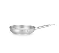 HENDI Poêle à Frire sans Couvercle, Fond Sandwich, Compatible Gaz, Électrique, Vitrocéramique, Induction et Lave-Vaisselle, Manche Long Isolant, Ø240x(H) 50mm, Inox et Aluminium