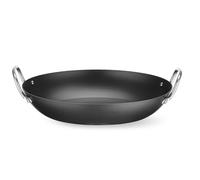HENDI Poêle de service, avec deux poignées, convient à toutes sources de chaleur, fond: ø140mm, plat, assiette, plateau de service, rôtissage, poêle de cuisson, 240x204x(H)70mm, acier au carbone