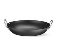 HENDI Poêle de service, avec deux poignées, convient à toutes sources de chaleur, fond: ø185mm, plat, assiette, plateau de service, rôtissage, poêle de cuisson, 297x264x(H)78mm, acier au carbone