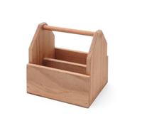 HENDI Porte-couverts et condiments de table, 2 compartiments, 190x160x(H) 200mm, bois de paulownia