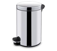 HENDI Poubelle avec bac intérieur amovible, double poignée, pédale antidérapante, poubelle, poubelle de cuisine, 5 l, diamètre 210 x hauteur 280 mm, acier inoxydable, polypropylène