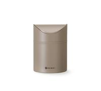 HENDI Poubelle de table avec couvercle basculant, 1,2 L, métal peint par poudrage, ø120x(H)165mm, beige