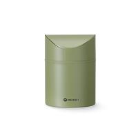 HENDI Poubelle de table avec couvercle basculant, 1,2 L, métal peint par poudrage, ø120x(H)165mm, vert