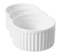 HENDI Ramequin, Blanc Éclatant, ø90 x (H)48 mm (Lot de 3)