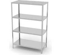 HENDI Rayonnage de stockage avec 4 étagères - vissé, Kitchen Line, 1000x500x(H)1800mm