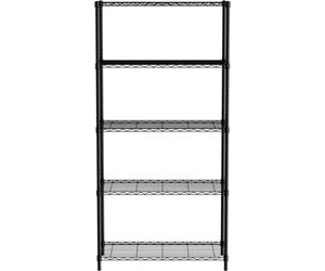HENDI Rayonnage de stockage avec 5 étagères, noir, 910x455x(H)1830mm
