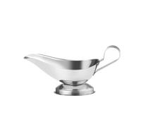 HENDI Saucière, 140 ml, avec base, petit récipient bol pot à sauce, saucière avec bec verseur, 135x76x(H)70mm, acier inoxydable