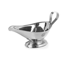 HENDI Saucière, 230 ml, avec base, petit récipient bol pot à sauce, saucière avec bec verseur, 160x98x(H)90mm, acier inoxydable
