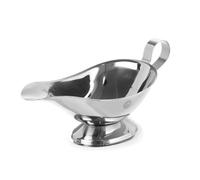 HENDI Saucière, 280 ml, avec base, petit récipient bol pot à sauce, saucière avec bec verseur, 200x100x(H)105mm, acier inoxydable (Lot de 10)