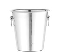 Hendi Seau à glace BarUp pour vin et champagne, avec anses, 3,3 L inox Ø220×H190 mm