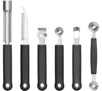 HENDI Set de couteaux de décoration - 6 pièces, noir, 280x100x(H)50mm
