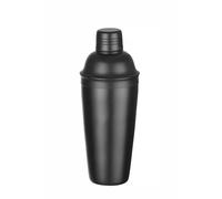 HENDI Shaker à Cocktail, BarUp, 750ml, shaker Cobbler 3 pièces, usage universel, outil de préparation de cocktails tout-en-un, ø85x(H)240mm, acier inoxydable avec revêtement en poudre noir