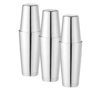 HENDI Shaker à cocktail, BarUp, shaker Boston Tin-on-Tin, utilisation universelle, 2 shakers lestés : 600ml, ø90x(H)140mm et 800ml, ø92x(H)174mm, lavable au lave-vaisselle, acier inoxydable (Lot de 3)