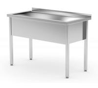 HENDI Table avec bac de lavage individuel - soudé, profondeur 600 mm, hauteur de la cuve 300 mm, Profi Line, 800x600x(H)850mm