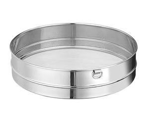HENDI Tamis à Farine, Maille Fine, Passoire de Cuisine, Tamiseur Compatible Lave-Vaisselle, ø308x(H)74mm, Acier Inoxydable