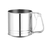 HENDI Tamis à farine, sucre glace et autres ingrédients secs, passoire à mailles fines, cuisson tasse de tamis, saupoudreuse à sucre glace, capacité: 550g, 187x125x(H)127mm, acier inoxydable