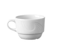HENDI Tasse à café avec bords renforcés, 170 ml, ø80 mm, porcelaine blanche
