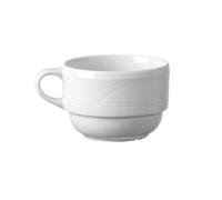 HENDI Tasse à cappuccino avec bords renforcés, 230 ml, ø87 mm, porcelaine blanche