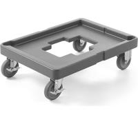 HENDI Chariot Plateforme à 4 Roues pour conteneurs isothermes AmerBox, 530x710x(H) 230mm, PE