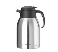 HENDI Verseuse isotherme 2L, cafetière thermos pour café et thé, carafe à café, pichet isotherme, pour machines à café filtre, pour boissons chaudes ou froides, ⌀140x(H)265mm, inox