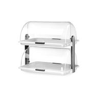 HENDI Vitrine de présentation à couvercle coulissant roll-top, Double