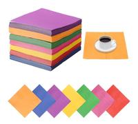 HENGBIRD 140 pcs serviette anniversaire, serviette papier anniversaire, serviettes en papier, serviette de table papier serviette papier rose, rouge, orange, jaune, violet, vert, bleu 25 x 25 cm