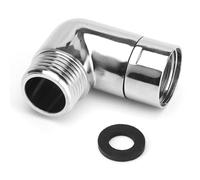 HENGBIRD Adaptateur de Douchette à Main 90 Degrés avec Joint D'étanchéité, 1/2 Pouce Adaptateur de Pomme de Douche à Effet Pluie, Coude en Cuivre pour Tuyaux de Douche, Filtres, Douches