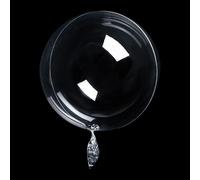 HENGBIRD Bobo Lot de 30 ballons transparents à bulles Jumbo Bobo - 61 cm - Ballons d'anniversaire - Bulles en cristal - Gonflables avec confettis à l'hélium - Pour Noël, mariage, décorations