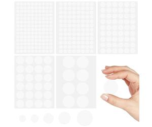 HENGBIRD Lot de 322 Cache vis Blanc, diamètres 12 mm/15 mm/21 mm/30 mm/50 mm, Cache-vis, capuchonsscratch Autocollant Rond, Autocollants pour Murs, carrelage, Cuisine, Bureau