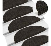 HengCaDa Lot de 10 tapis d'escalier autocollants, marron foncé, 56 x 17 x 3 cm, antidérapant, facile d'entretien, absorbant le bruit, pour bois, couloir, intérieur, animaux de compagnie, sécurité