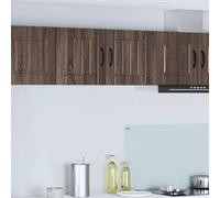 HengCaDa Lucca Armoire murale en chêne marron 40 x 31 x 40 cm Armoire de cuisine moderne avec 2 étagères, 1 porte, espace de rangement durable pour cuisine, salle à manger, rangement organisateur