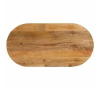 HengCaDa Plateau de table ovale en bois de manguier - 110 x 50 cm - Pour table à manger, table basse, plan de travail, meubles, rénovation, bricolage, naturel, robuste, rustique, pour cuisine, salon