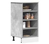 HengCaDa Riga Meuble bas gris béton 40 x 44,5 x 81,5 cm en bois avec pieds réglables, armoire de cuisine polyvalente pour espace de rangement, buffet, commode, garde-manger, convient pour la cuisine