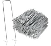 Hengda 1000 pièces Ø2.8mm Ancres de terre 150x25mm Ancres de fixation acier galvanisé Clous de terre Ancres de sol