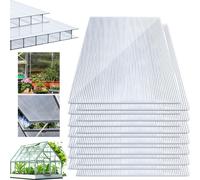 Hengda 10x polycarbonate alvéolaire 8mm double paroi 1210x605 plaque de serre alvéolaire