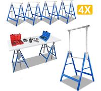 Hengda 4x tréteaux tréteaux pliants tréteaux tréteaux bancs d'outils réglables en hauteur avec sécurité anti-glissement