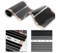 Hengda Film chauffant Chauffage au sol Chauffage électrique infrarouge, 220W/m2, convient pour 7m2, kit de film chauffant, 2x0.5m par pièce