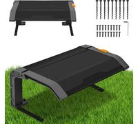 Hengda Garage pour tondeuse à gazon Capot pour robot de tonte Toit pour robot de tonte Protection solaire Revêtement par poudre 72x56x36 cm Noir