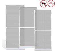 Hengda Moustiquaire Porte moustiquaire Protection contre les insectes Porte battante avec cadre en aluminium Gaze 120 x 210 cm Blanc
