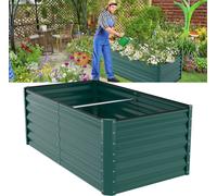Hengda plate-bande surélevée, bac à plantes, bac à plantes aromatiques Cadre de rehausse 160x90x60cm vert