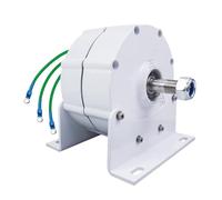 HENGJINGTR 220v, Alternateur À Énergie Libre À Faible Régime 5000W 450RPM 12V 24V 48V 220V Générateur À Aimant Permanent pour Système De Production D'énergie Et Éolienne (avec Base)