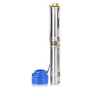 HENGMEI 0,75 kW/1 hp - Pompe de puits profonde jusqu'à 4 000 l/h - Compatible avec le sable - Pompe submersible en acier inoxydable