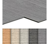 HENGMEI Lot de 36 revêtements de sol en PVC autocollants en grain de bois, imperméables, dalles découpables, pour chambre à coucher, cuisine, salon, 5,02 m², modèle E