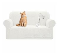 Hengrongshen House de Canape Angle, 1/2/3/4 Places, Imperméable & Anti-Plis, Housse de Canapé pour Canapé en Forme de L, Forme de U, Housse de Canapé Universelle (2 Places, 130-180cm, Blanc )
