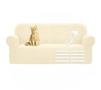 Hengrongshen House de Canape Angle, 1/2/3/4 Places, Imperméable & Anti-Plis, Housse de Canapé pour Canapé en Forme de L, Forme de U, Housse de Canapé Universelle (2 Places, 130-180cm, Beige)