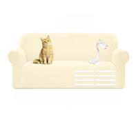 Hengrongshen House de Canape Angle, 1/2/3/4 Places, Imperméable & Anti-Plis, Housse de Canapé pour Canapé en Forme de L, Forme de U, Housse de Canapé Universelle (3 Places, 180-230cm, Beige)