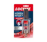 Henkel Loctite Colle forte Power Epoxy Rapide 5 Minutes 11 ml, epoxy réajustable, résistante avec seringue auto-mélangeuse, colle résine epoxy Transparent